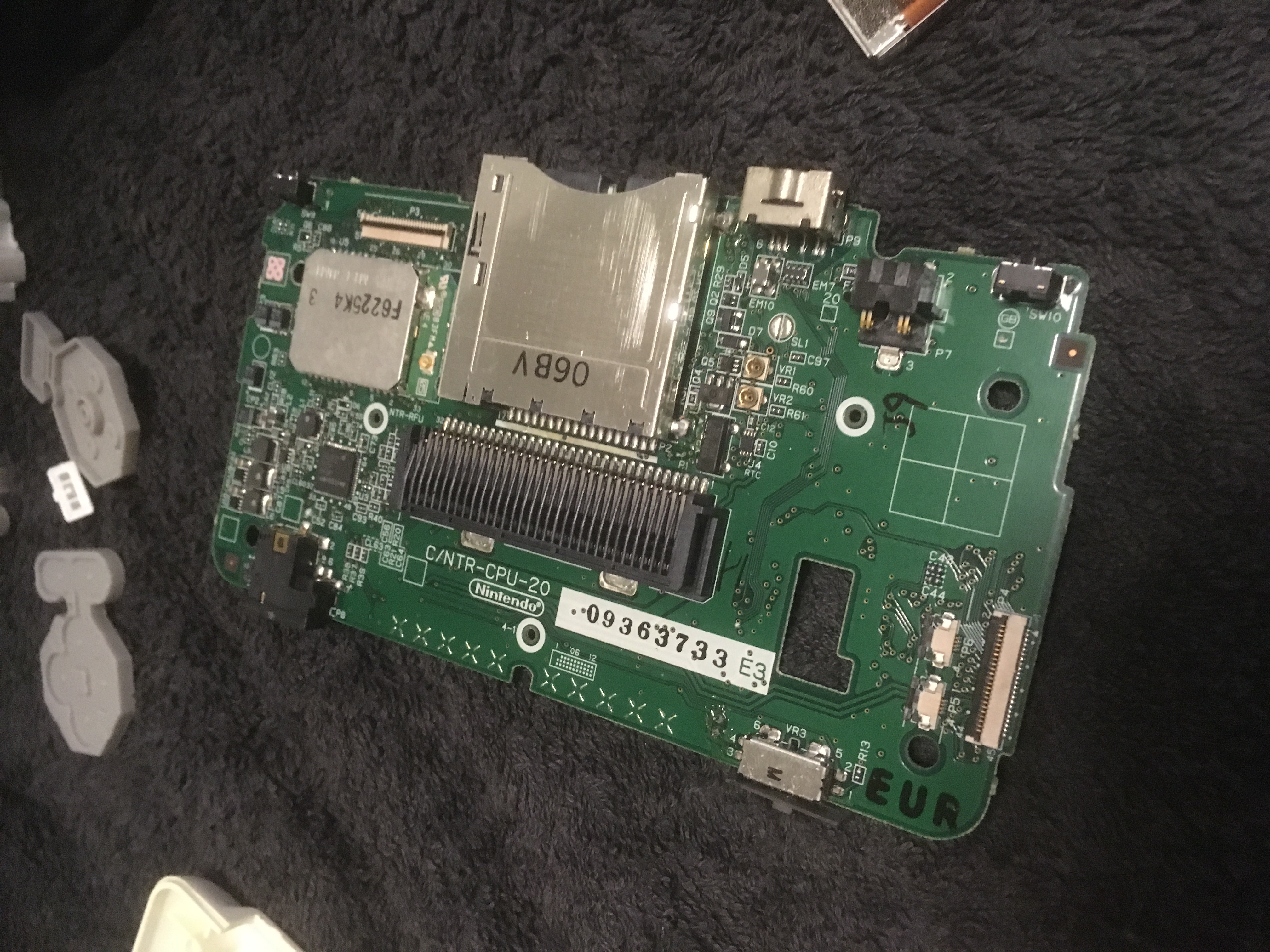 the underside of the mainboard