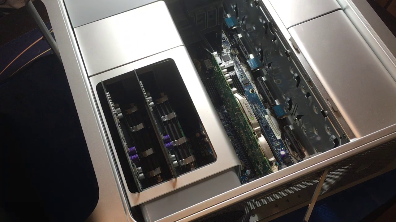the upgraded GPU installed