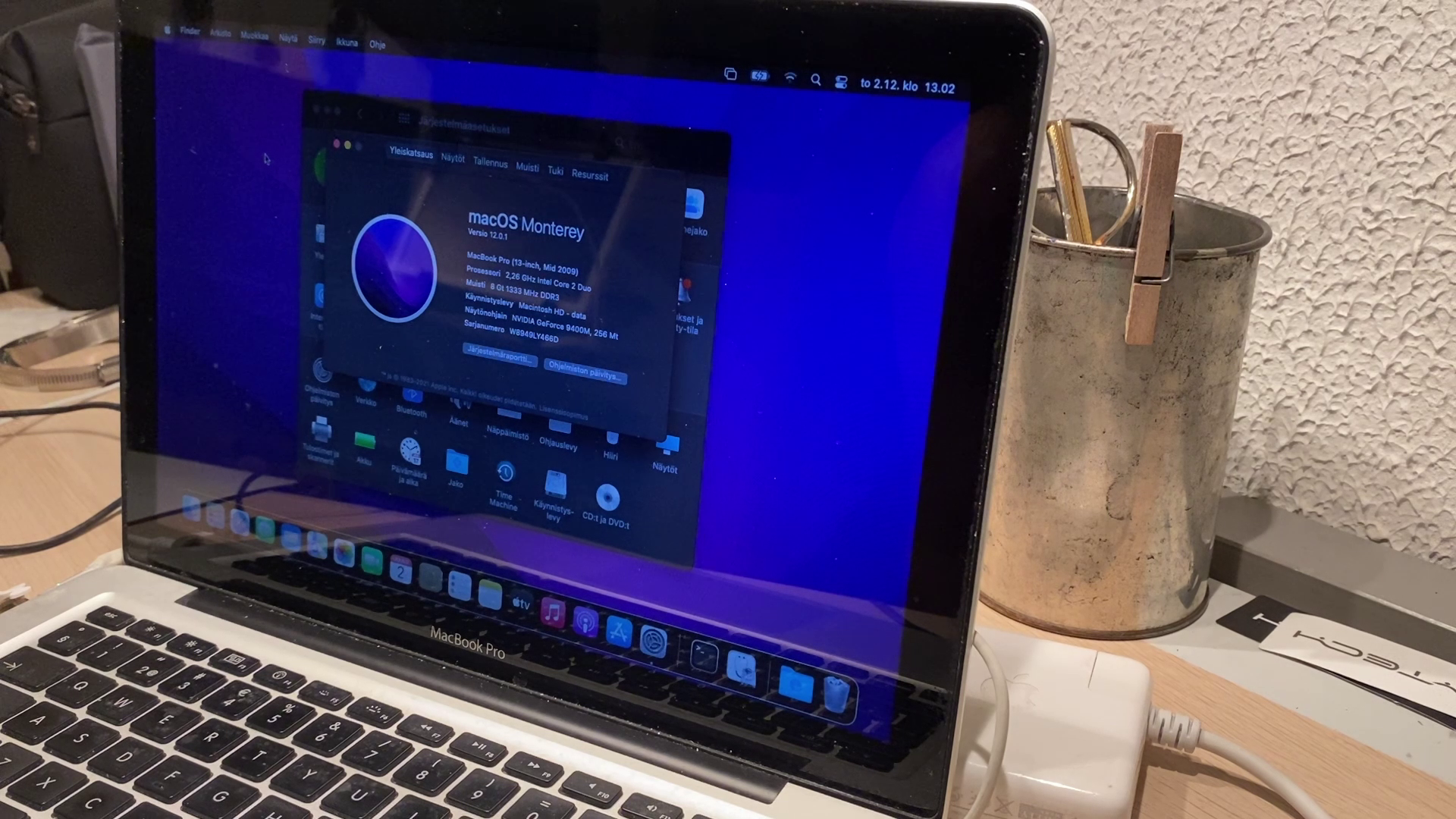 the Macbook running macOS Monterey