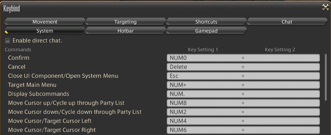keybinds 1