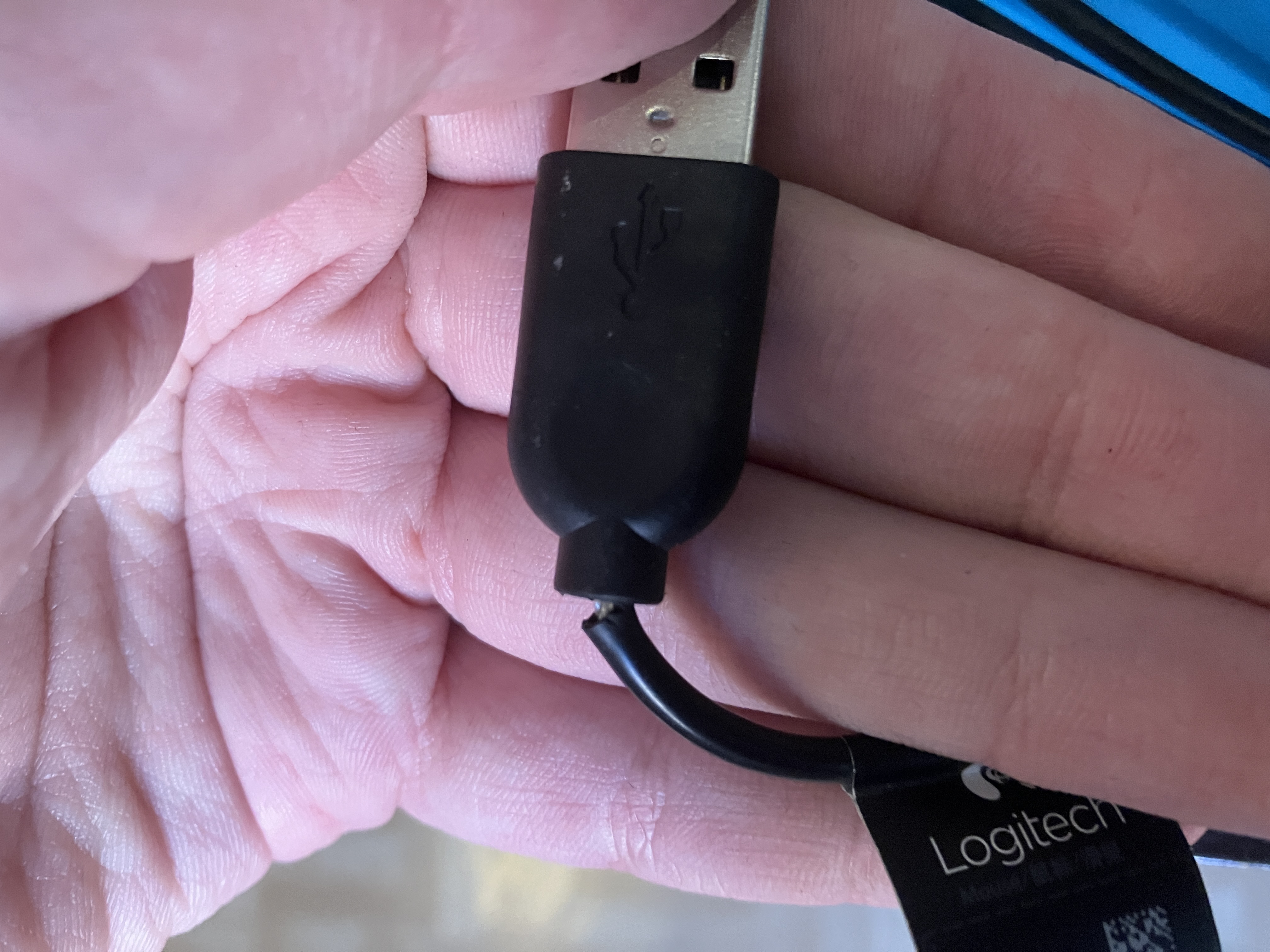 the frayed cable