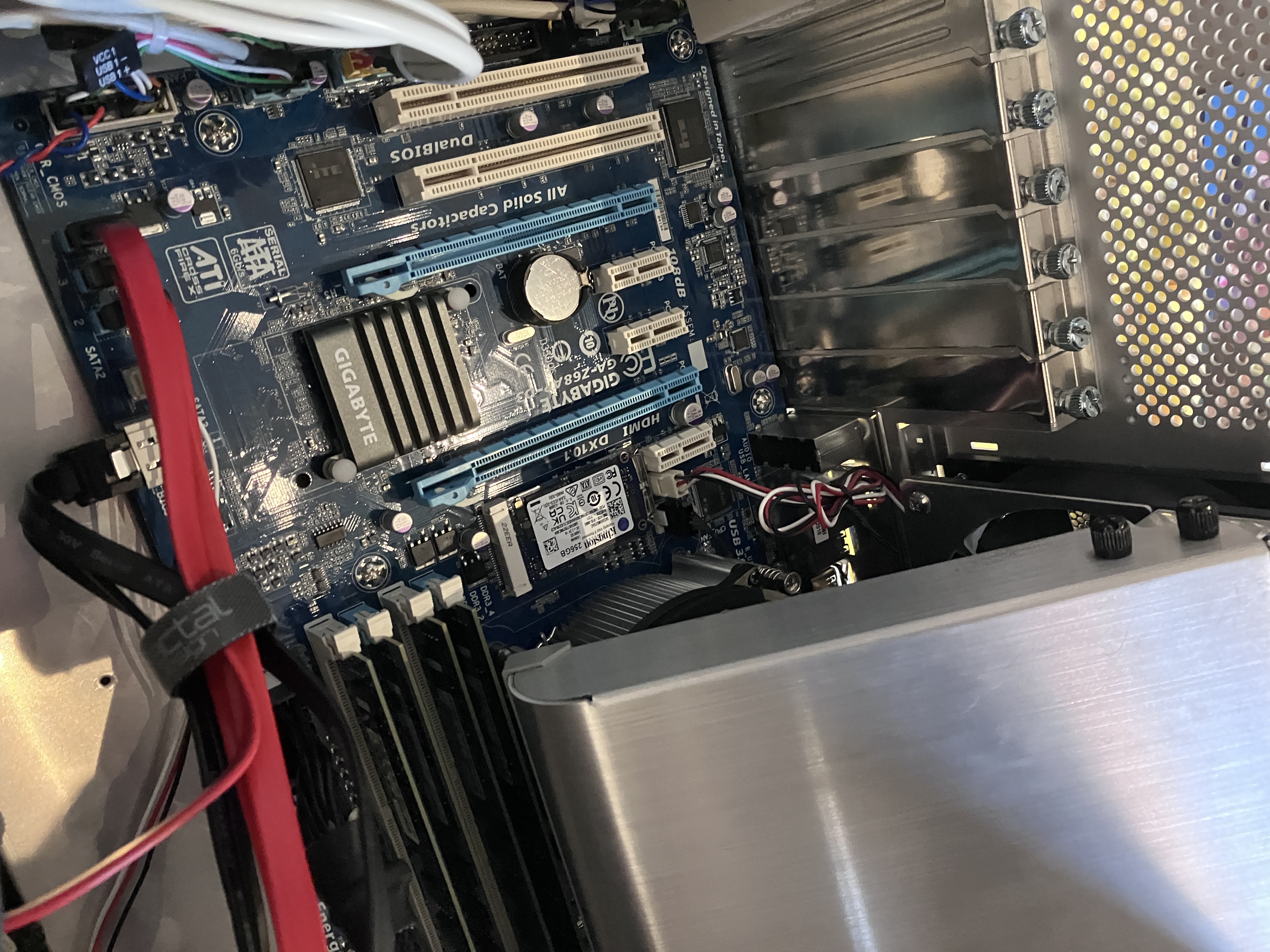 the CPU air duct